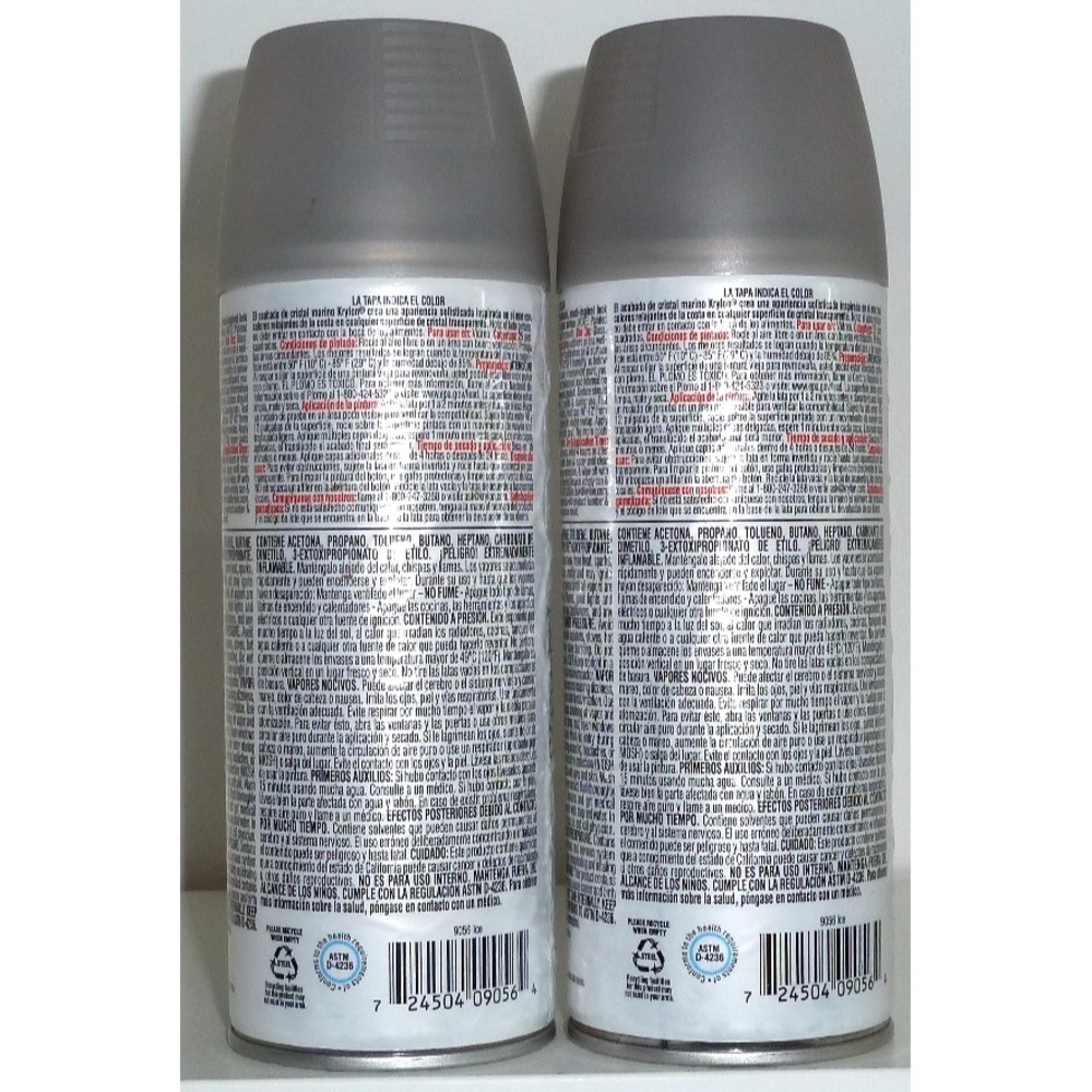2X Krylon Sea Glass Ice Spray Paint 12 oz Semi-Translucent Frosted Finish NEW - Picture 2 of 3